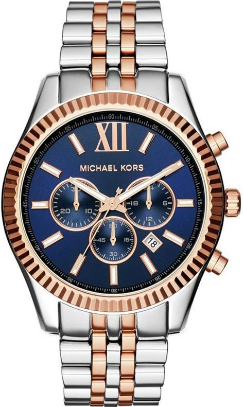 mens blue michael kors watch|Michael Kors blue dial watch.